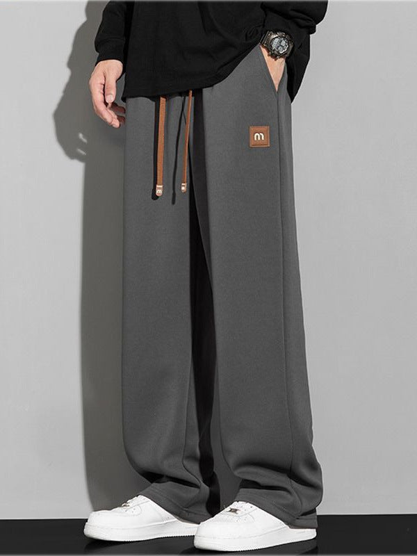 Trendy plus size Pants Men's Spring and Autumn Casual Pants Loose All-match Sports Pants Hong Kong-style Simple All-match Pants Cross-border